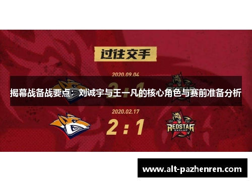 揭幕战备战要点:刘诚宇与王一凡的核心角色与赛前准备分析 揭幕战备战要点:刘诚宇与王一凡的核心角色与赛前准备分析